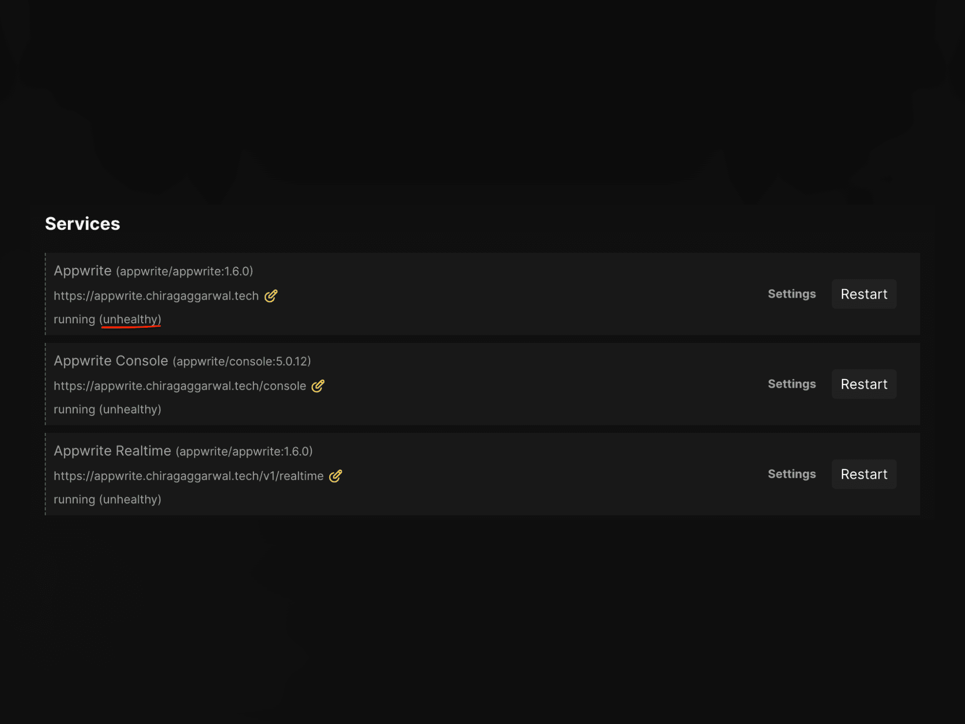 Container Health Checks Failing