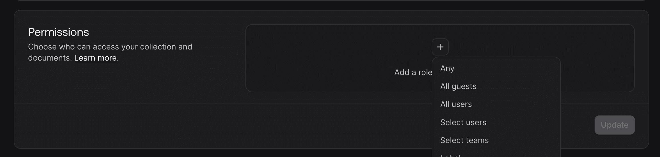 Create permissions