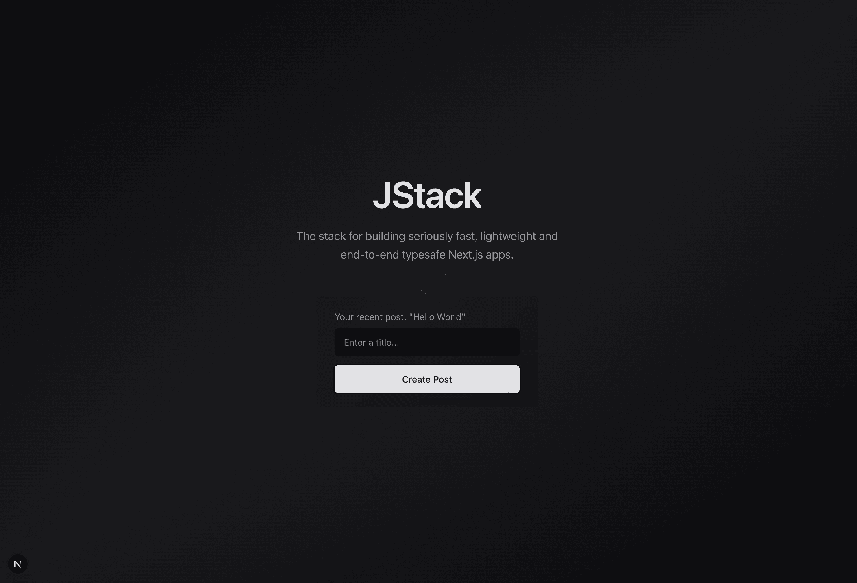 JStack landing page